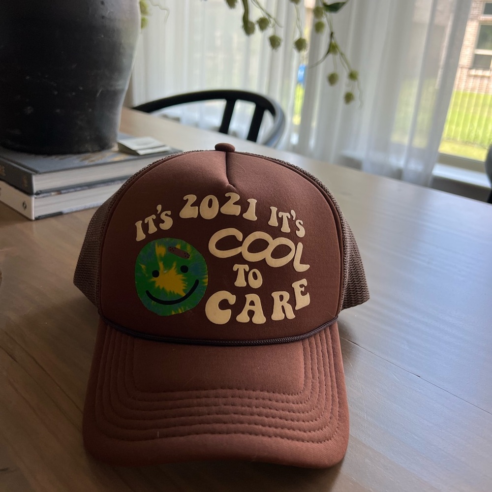 LONELY GHOST Brown Trucker Hat